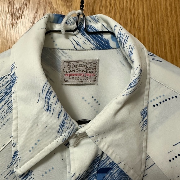 Vintage H Bar C Men’s Western Permanent Press Long Tail Shirt - Picture 11 of 12